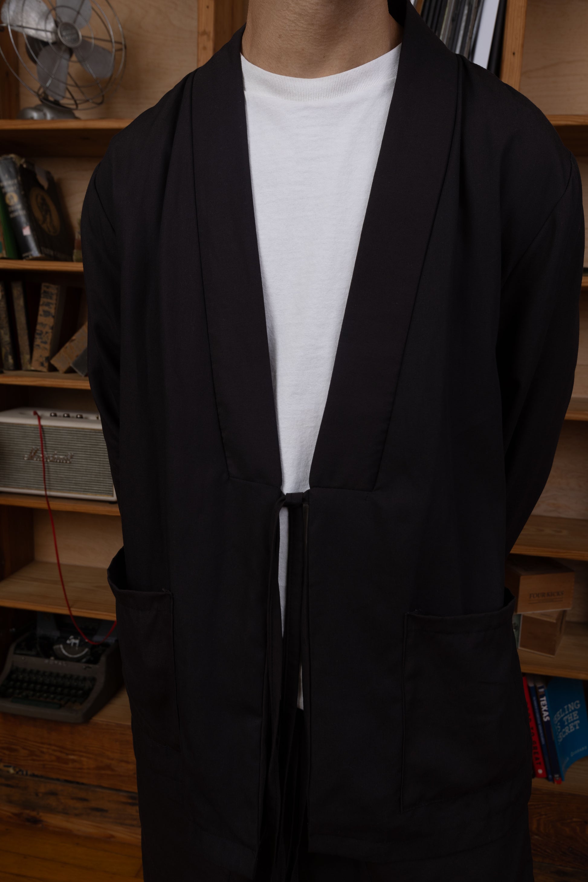 tie-front kimono style jacket