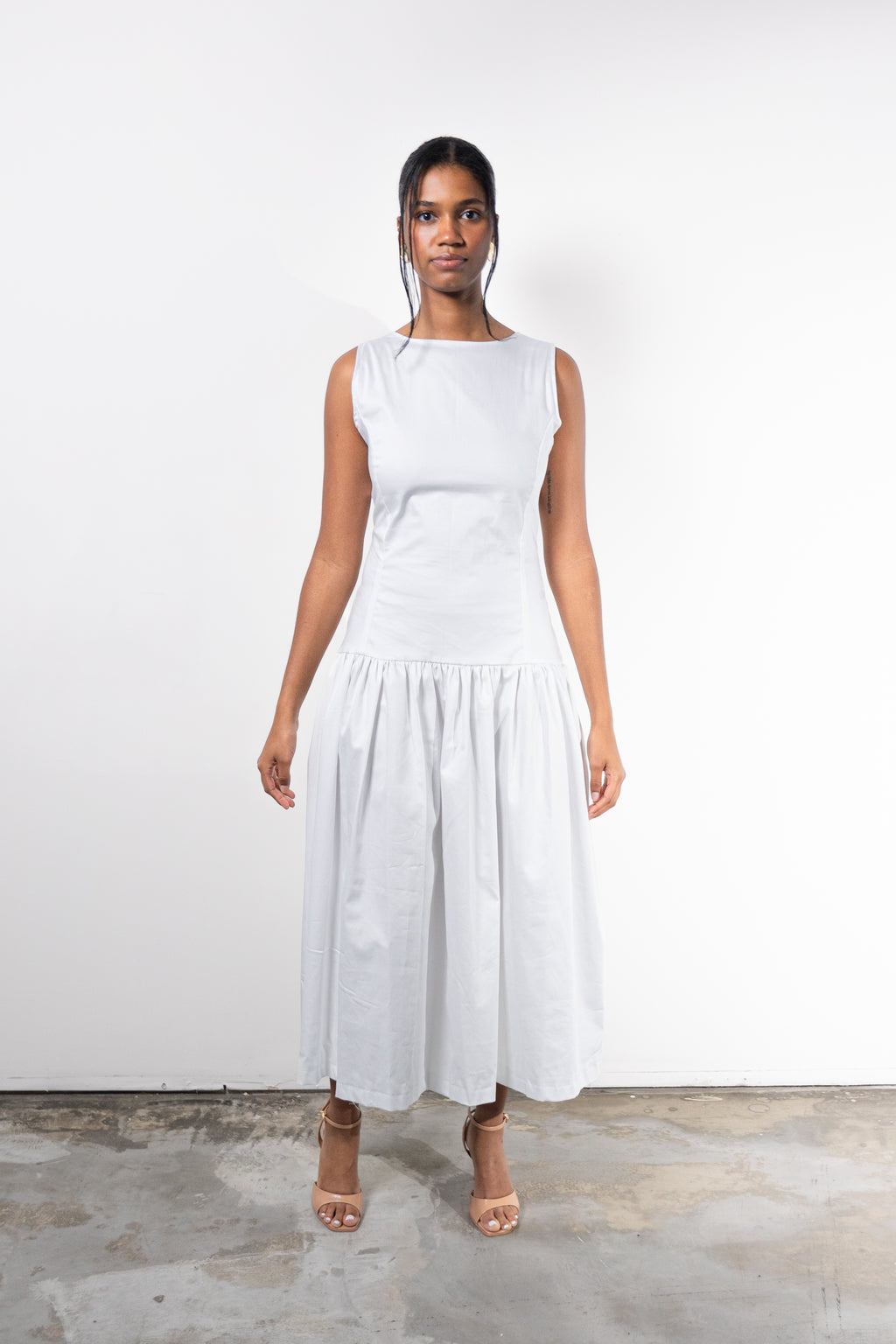 backless drop waist dress 
