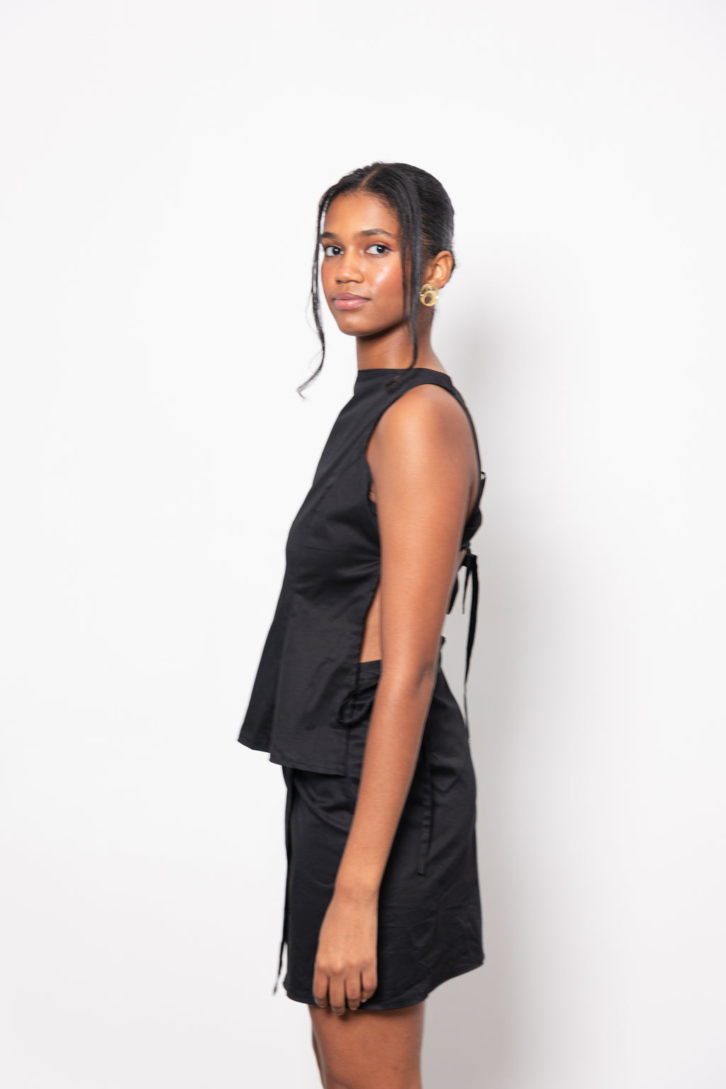 backless cotton top tie-back