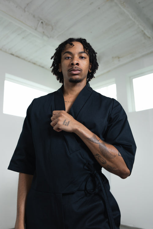 Wrap jumpsuit mens