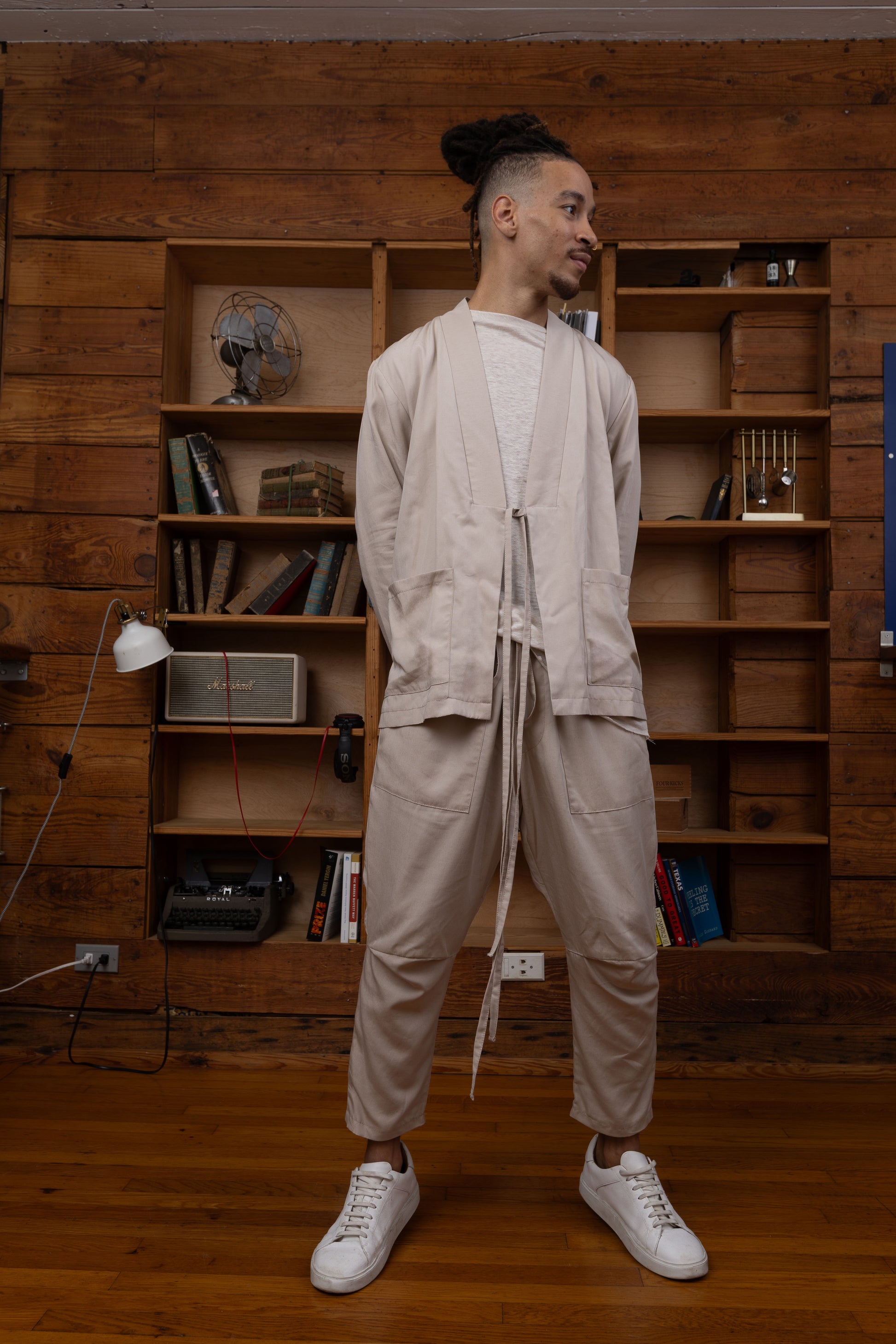 tie-front kimono style jacket