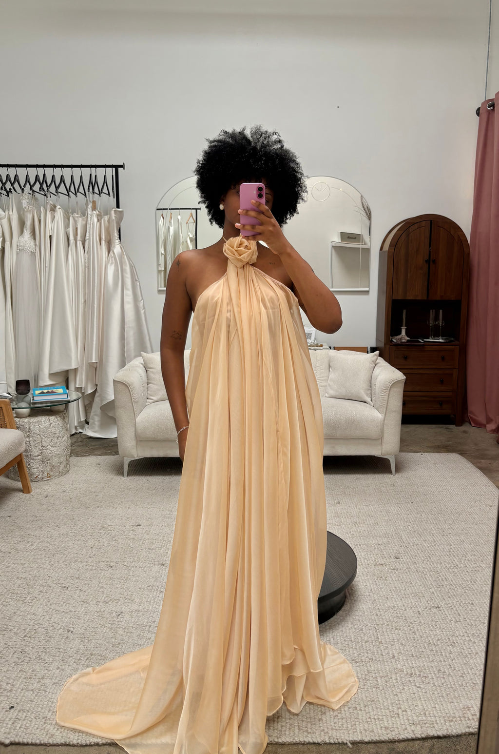Sonora Halter Chiffon Gown