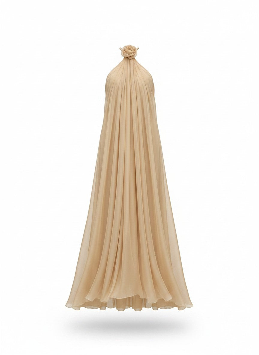 Sonora Halter Chiffon Gown